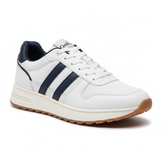 Samy Classic white and navy blue sport sneaker