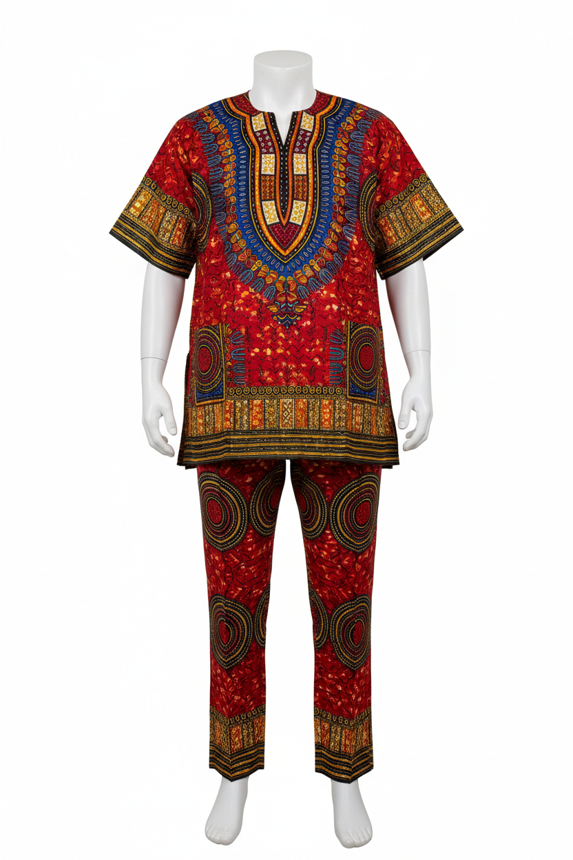 Dashiki + Pantalon Tradisyonèl