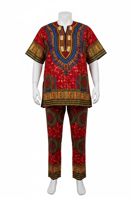 Dashiki + Pantalon Tradisyonèl