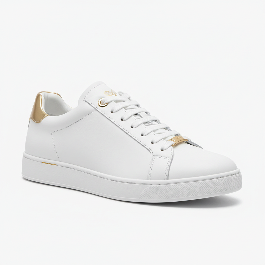 Samy Luxury Sneaker - White Gold