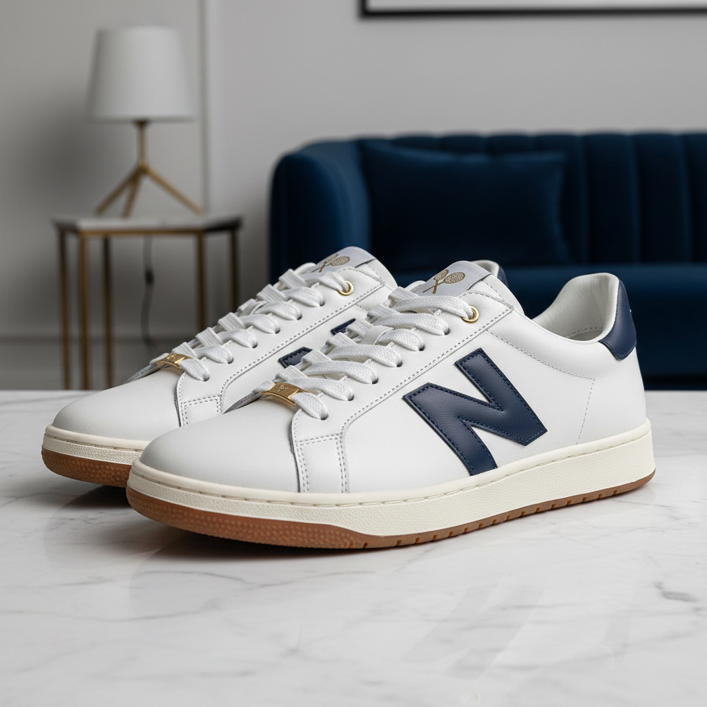 Samy Luxury Sneaker - White Navy
